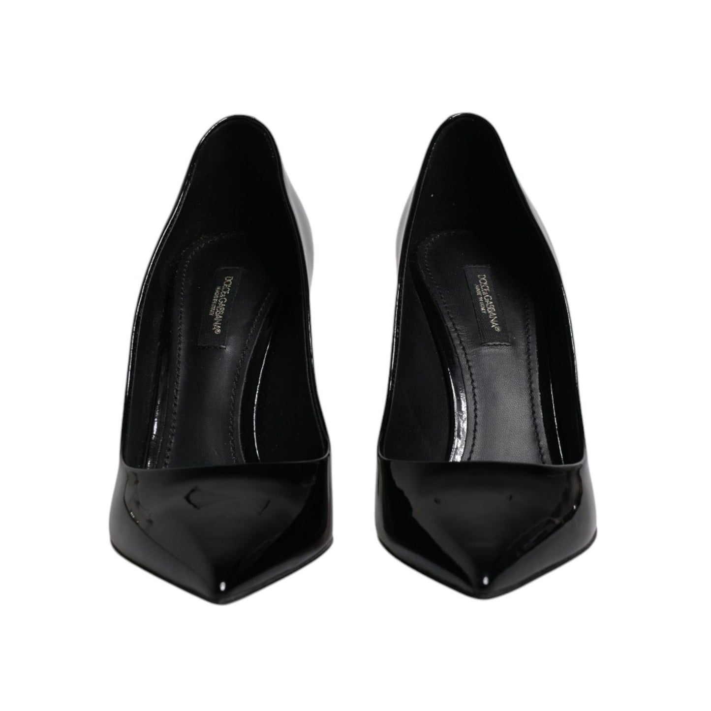 Dolce & Gabbana Black Patent Leather High Heels Pumps Shoes