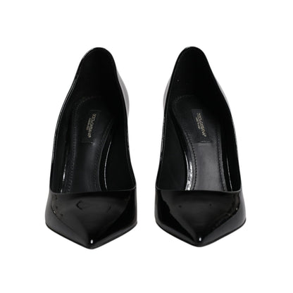 Dolce & Gabbana Black Patent Leather High Heels Pumps Shoes