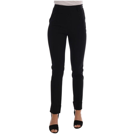 Ermanno Scervino Black Stretch Leggings Pants Jeans & Pants