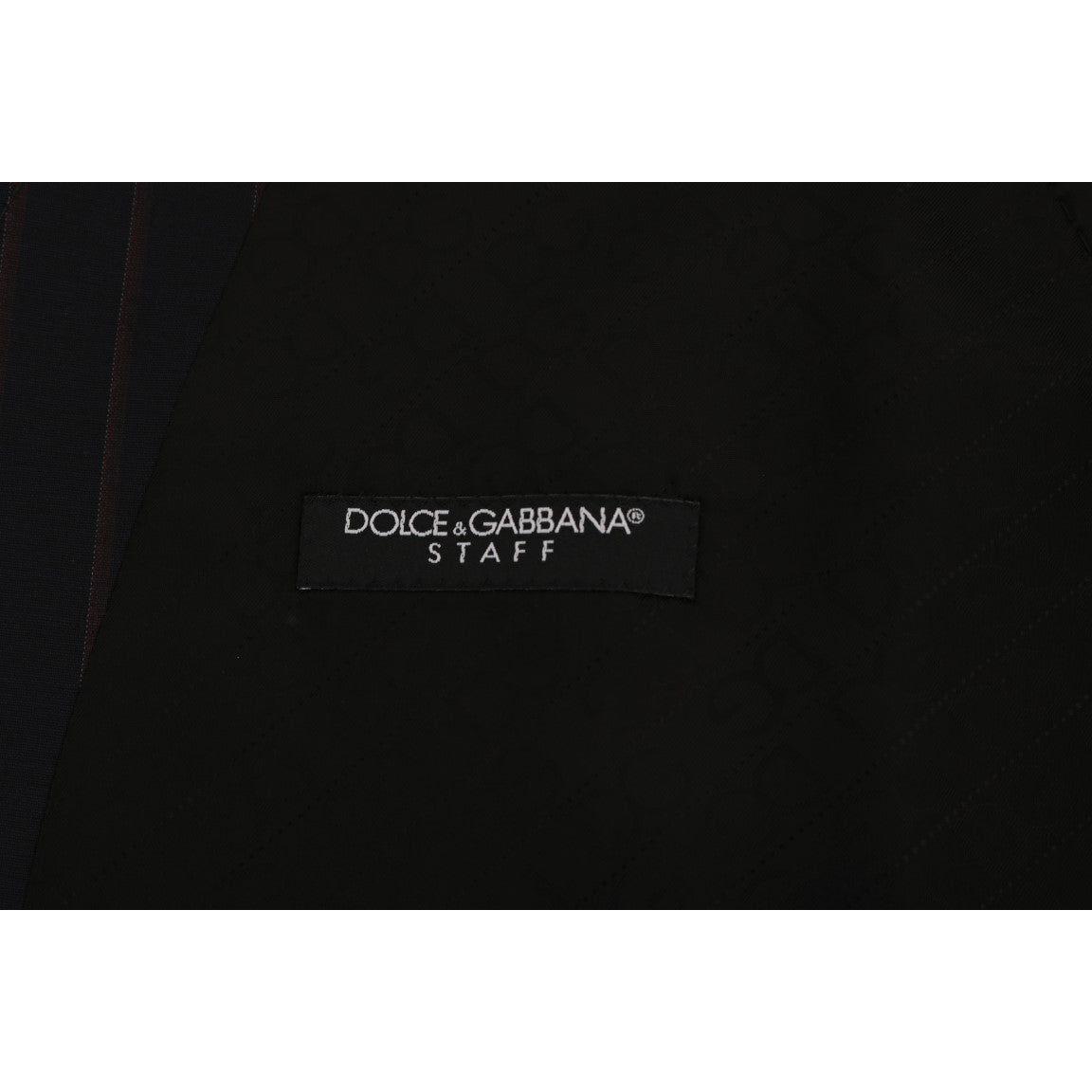 Dolce & Gabbana Blue Wool Stretch Vest