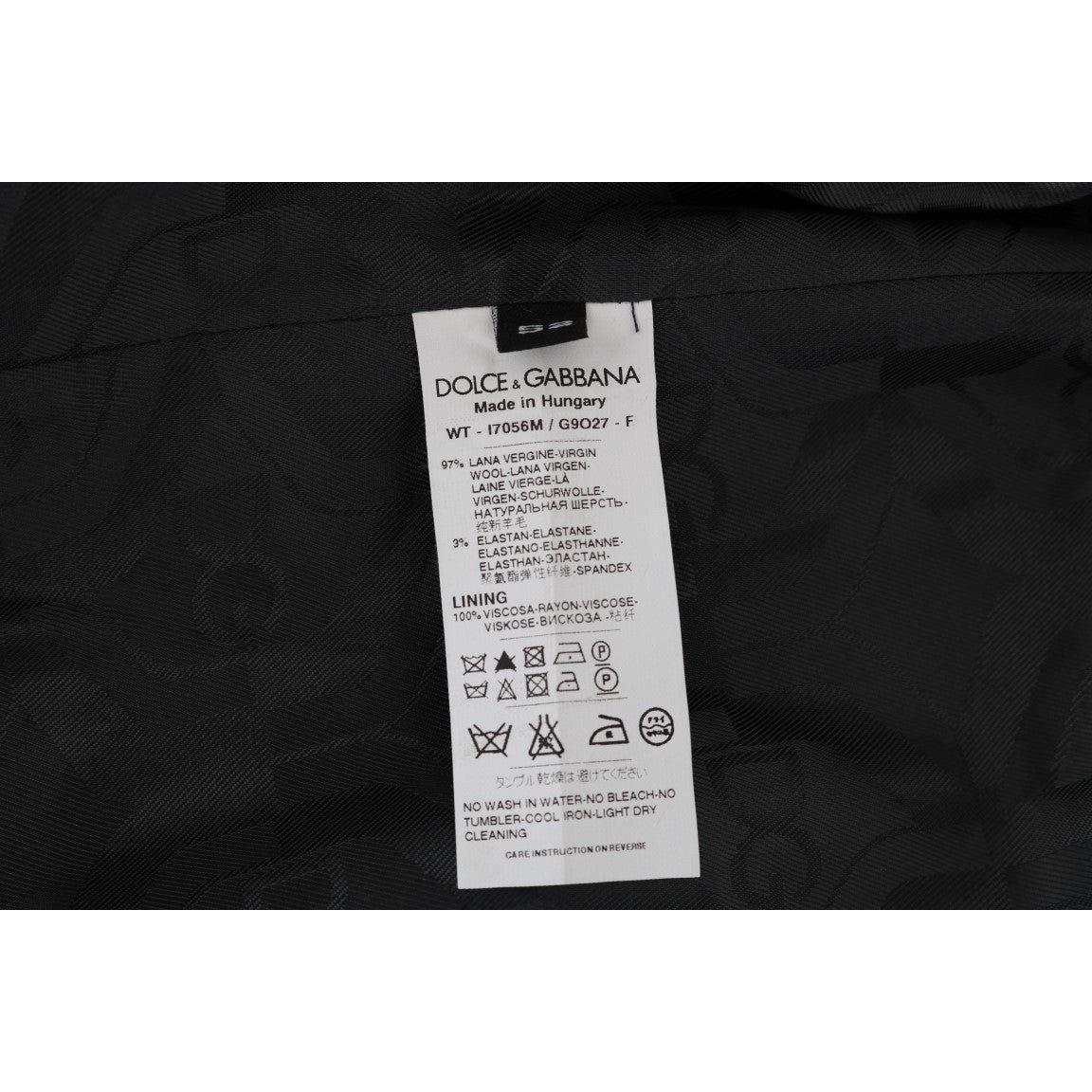 سترة أنيقة مخططة باللون الرمادي من دولتشي آند غابانا