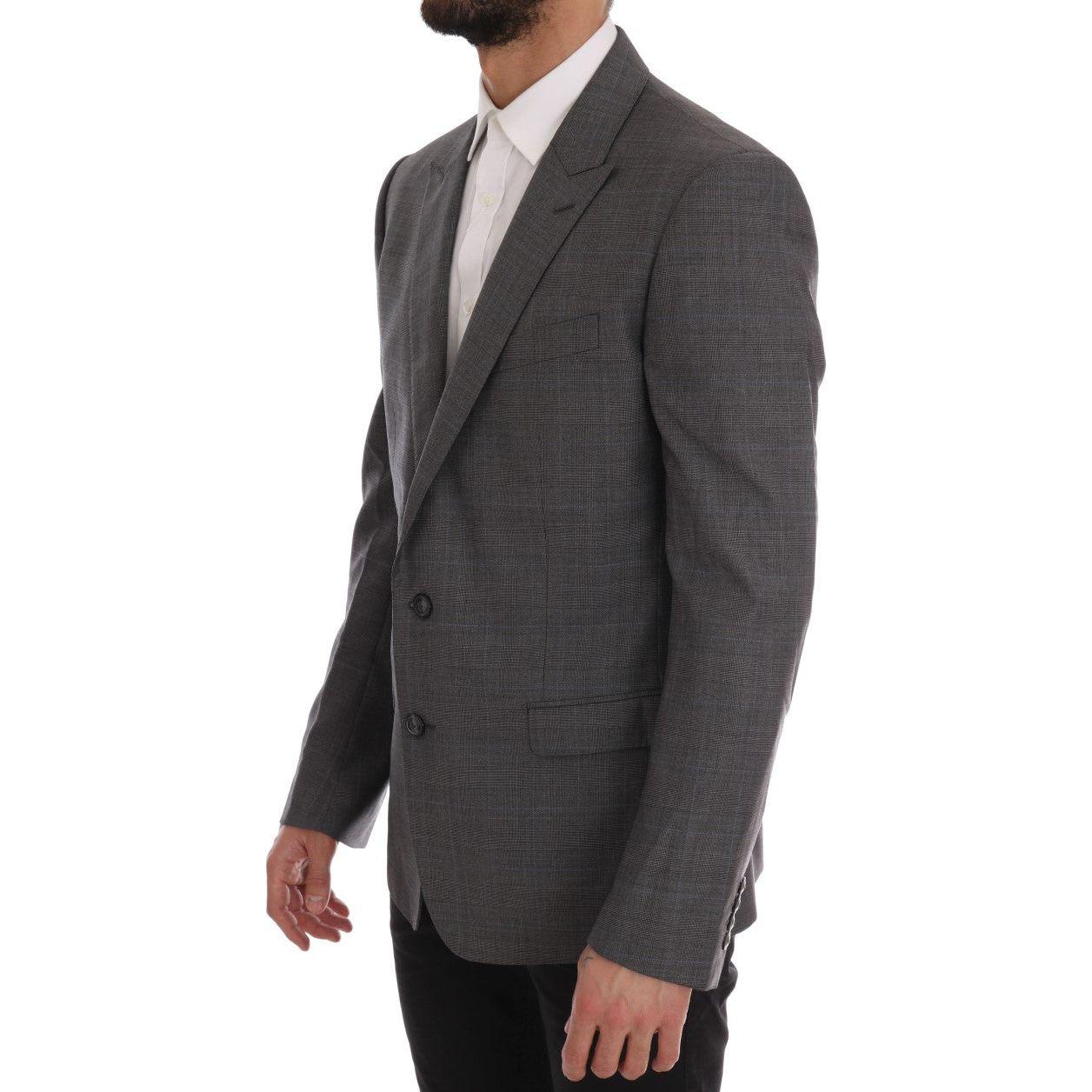 Dolce & Gabbana Gray Wool MARTINI Slim Blazer