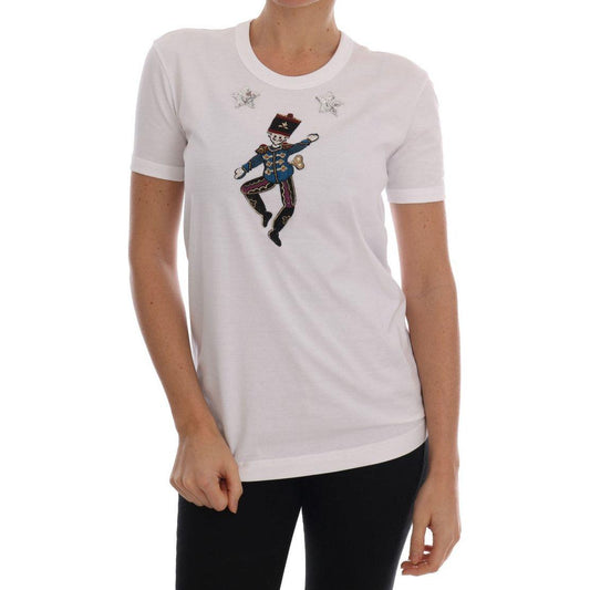 Dolce & Gabbana Sequined Fairy Tale Cotton T-Shirt Dolce & Gabbana Gray