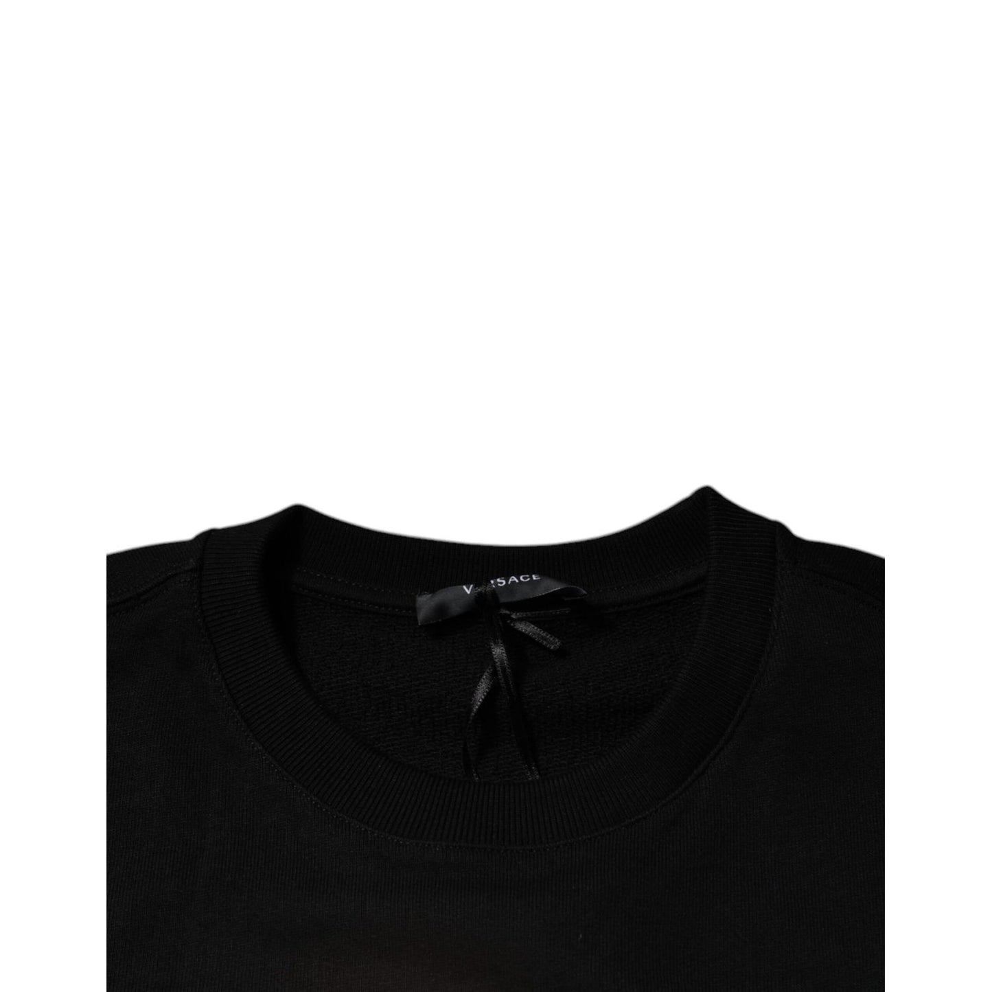 Versace Black Medusa Fleece Men Crew Neck Sweatshirt Sweater