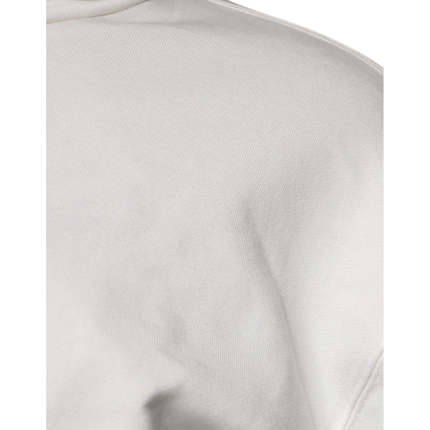 Dolce & Gabbana White Logo Hooded Pullover Men Sweatshirt Sweater