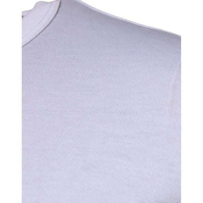 Dolce & Gabbana White Panda King Cotton Crew Neck T-shirt