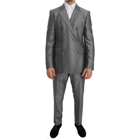 Dolce & Gabbana Elegant Black Double-Breasted Suit Suit Dolce & Gabbana Dark Slate Gray