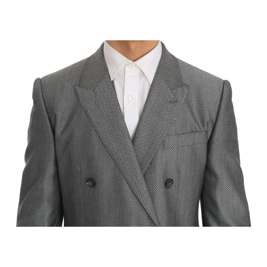 Dolce & Gabbana Elegant Black Double-Breasted Suit Suit Dolce & Gabbana Dim Gray