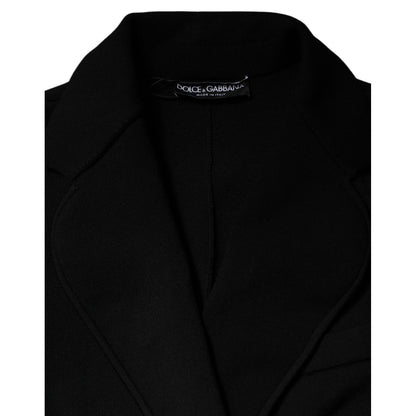 Dolce & Gabbana Black Viscose Single Breasted Blazer Jacket