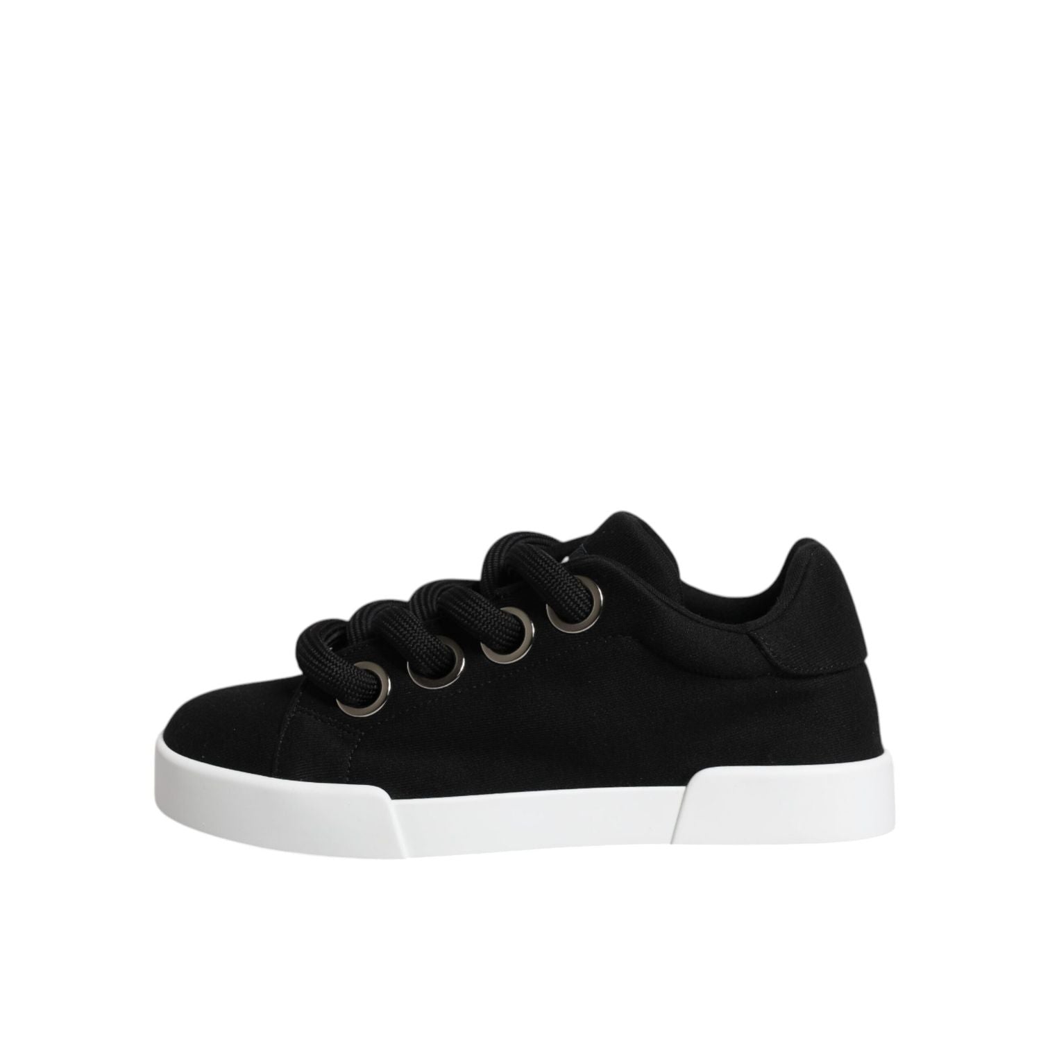 Dolce & Gabbana Black Portofino Low Top Sneakers Shoes