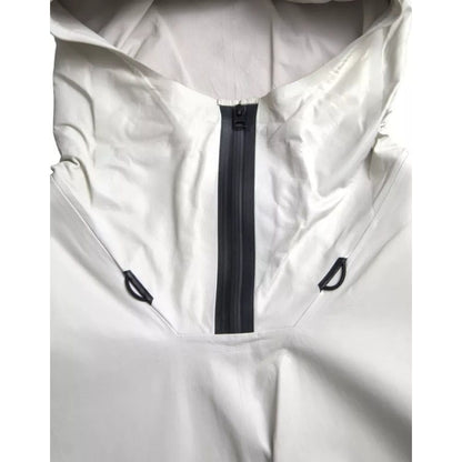 Bottega Veneta White Leather Men Waterproof Jacket Blouson