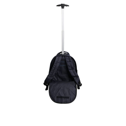 Dolce & Gabbana Blue Red Polyester Kids Back Pack Wheel Suitcase Bag