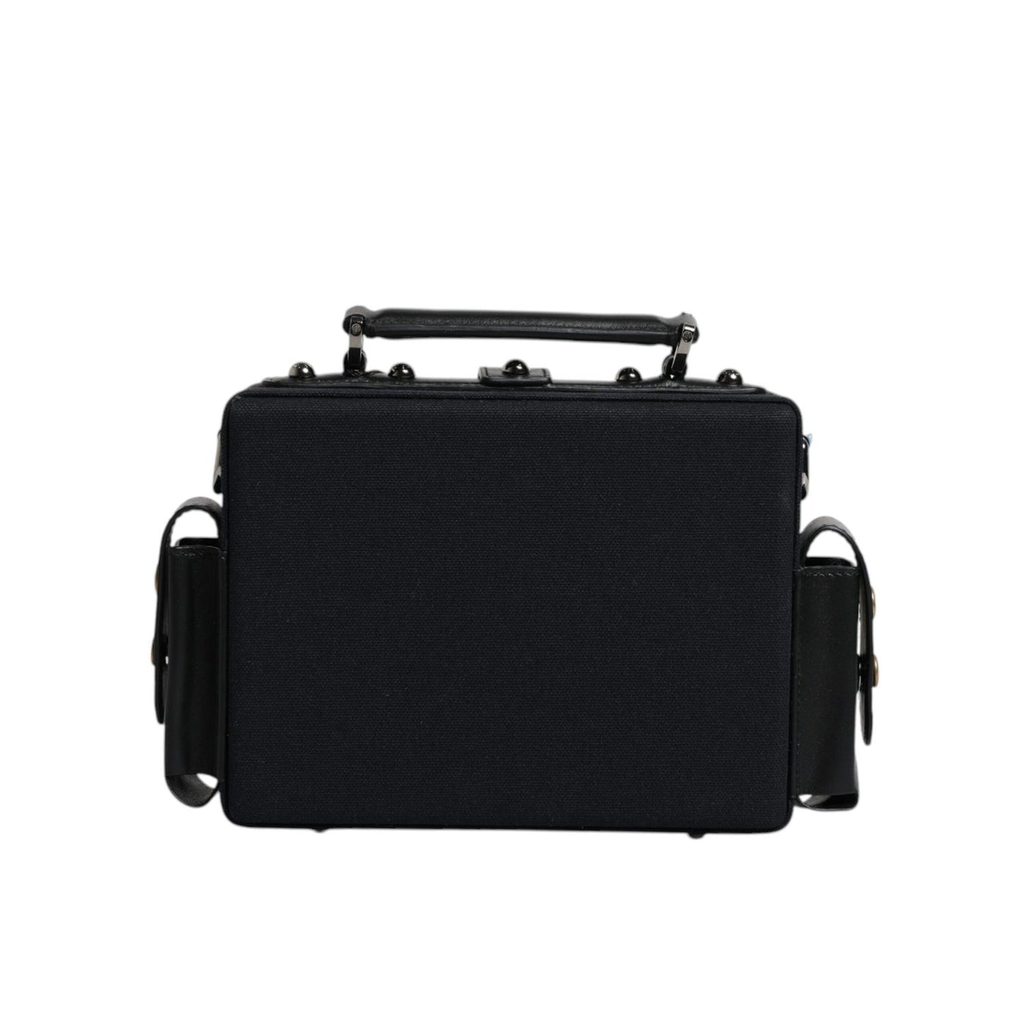 Dolce & Gabbana Black Leather Crossbody Top Handle Bag