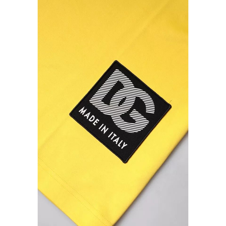 Dolce & Gabbana Yellow Crew Neck Short Sleeves T-shirt
