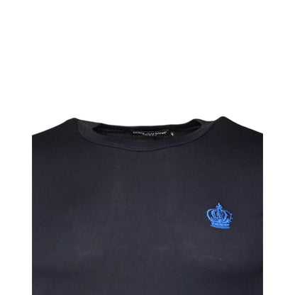 Dolce & Gabbana Blue Crown Crew Neck Short Sleeves T-shirt
