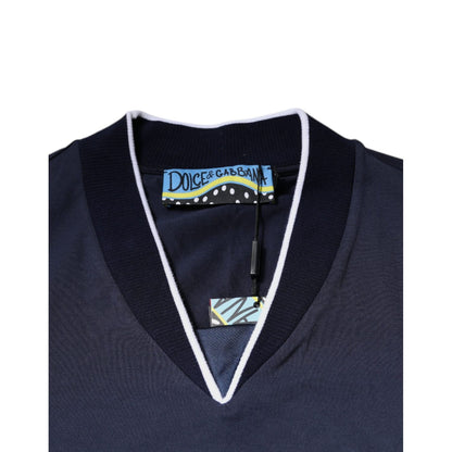 Dolce & Gabbana Multicolor Cotton Vneck Short Sleeve T-shirt
