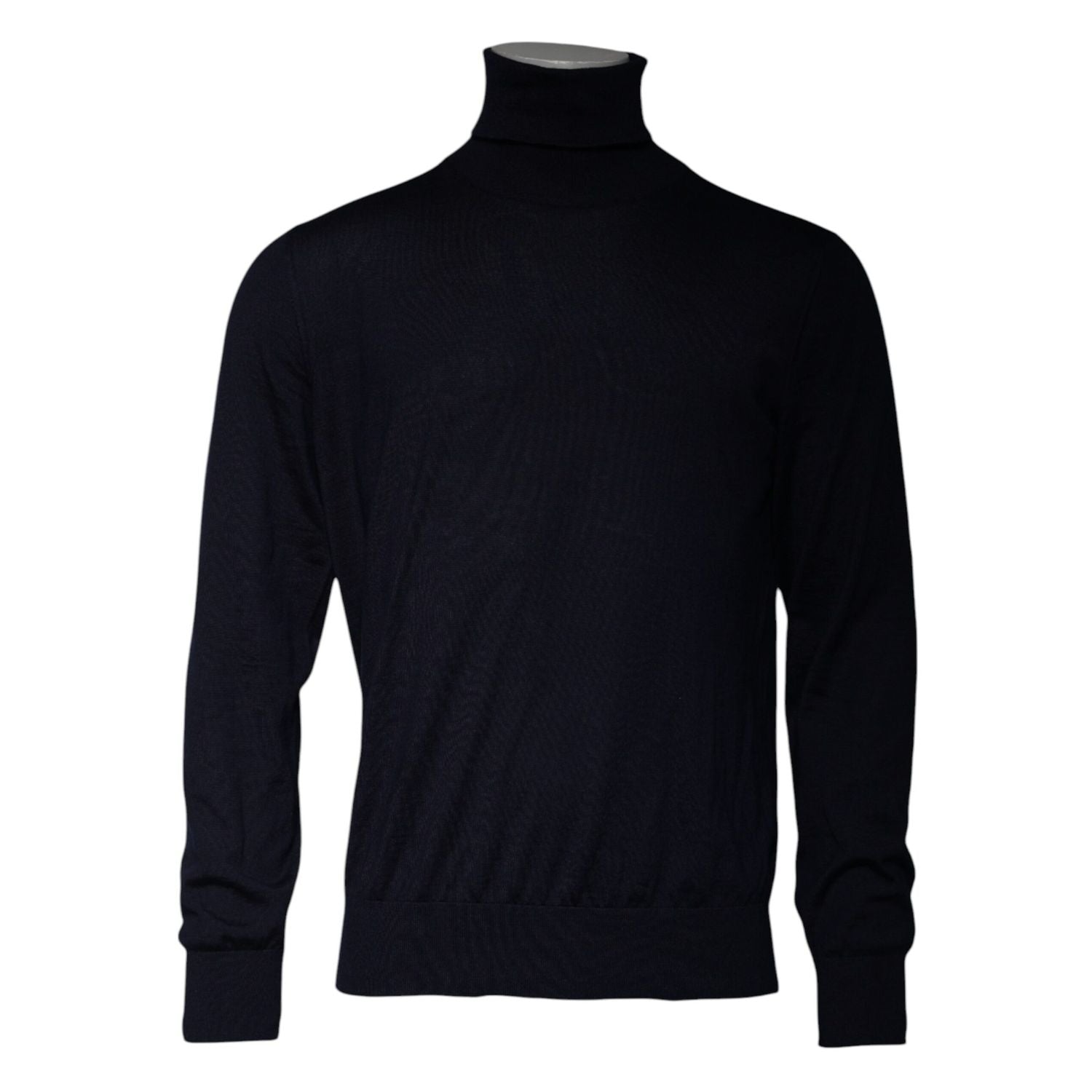 Dolce & Gabbana Blue Cashmere Turtleneck Pullover Sweater