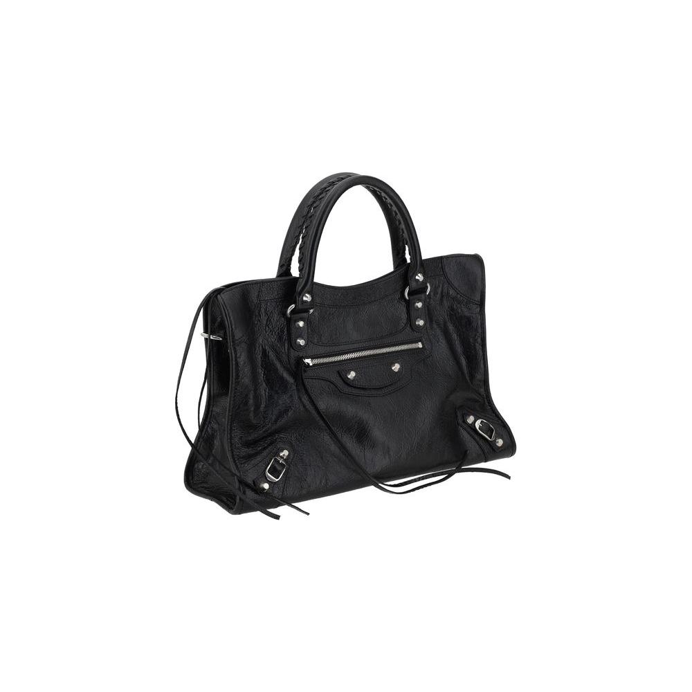 Front view with bag zipped and handles upright.