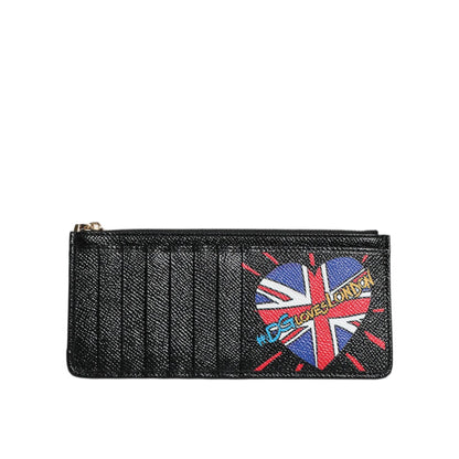 Dolce & Gabbana Black Leather #DGLovesLondon Cardholder Case Wallet