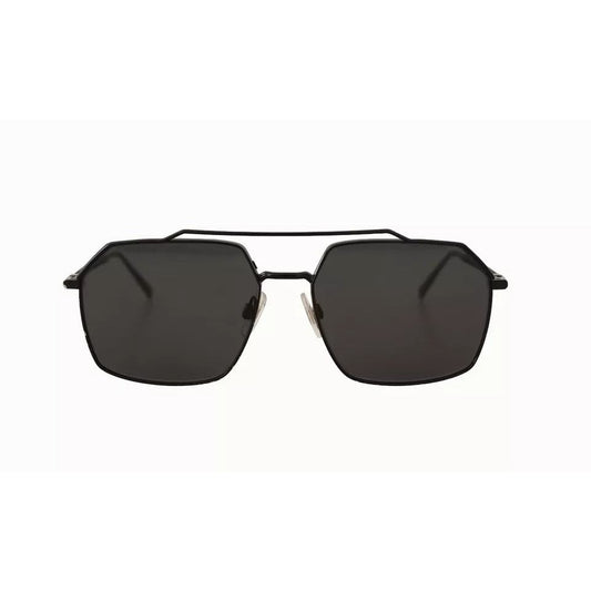 Dolce & Gabbana DG2250 Black Metal Full Rim Square Eyewear Sunglasses