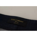 Dolce & Gabbana Dark Blue Embellished Denim Hot Pants Shorts PAN72799-38