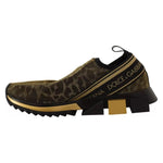 Dolce & Gabbana Gold Glitter Leopard Sorrento Sneakers Shoes LA9108-40.5