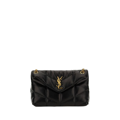 Saint Laurent Black Lamb Ovis Aries Aries Shoulder Bag
