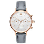 MVMT Gray Leather Watch MVDFC01RGGRAC