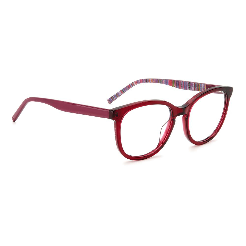 M Missoni Red Acetate Frames with 52/18/140mm measurements for women, stylish and colorful design.
