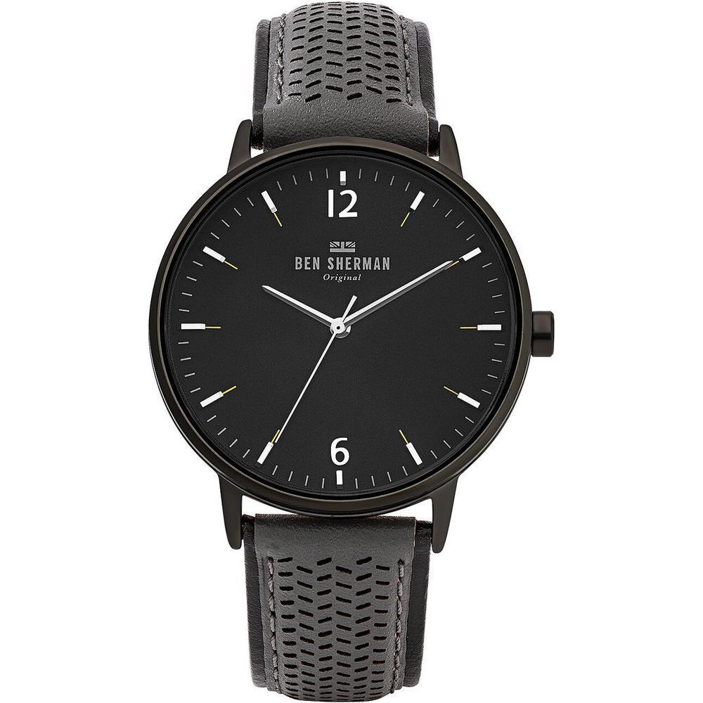 Ben Sherman Black Leather Dress Watch