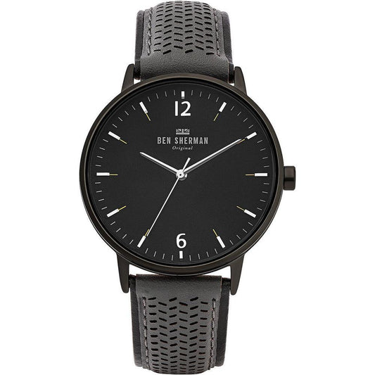Ben Sherman Black Leather Dress Watch