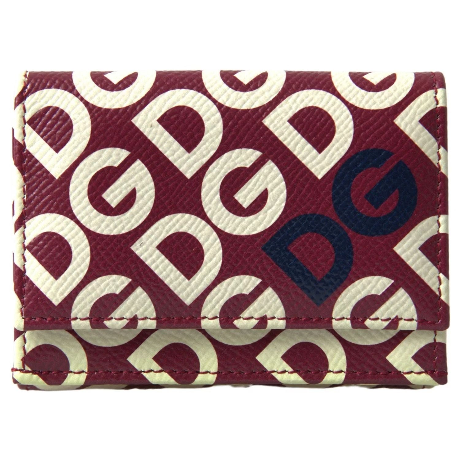 Dolce & Gabbana Multicolor DG Logo Mania French Flap Leather Wallet