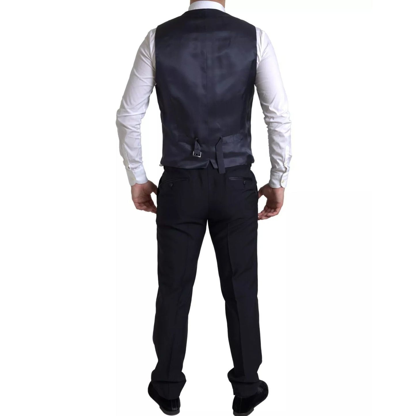 Dolce & Gabbana Black 3 Piece Single Breasted MARTINI Suit