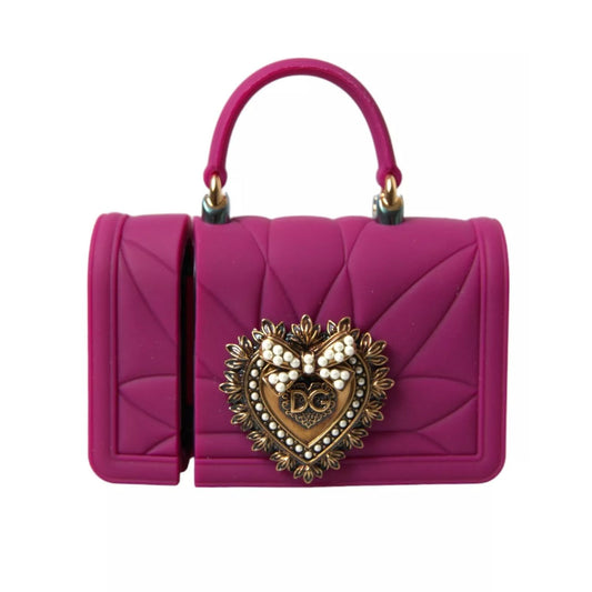 Dolce & Gabbana Pink Silicone Devotion Heart Logo Airpods Case