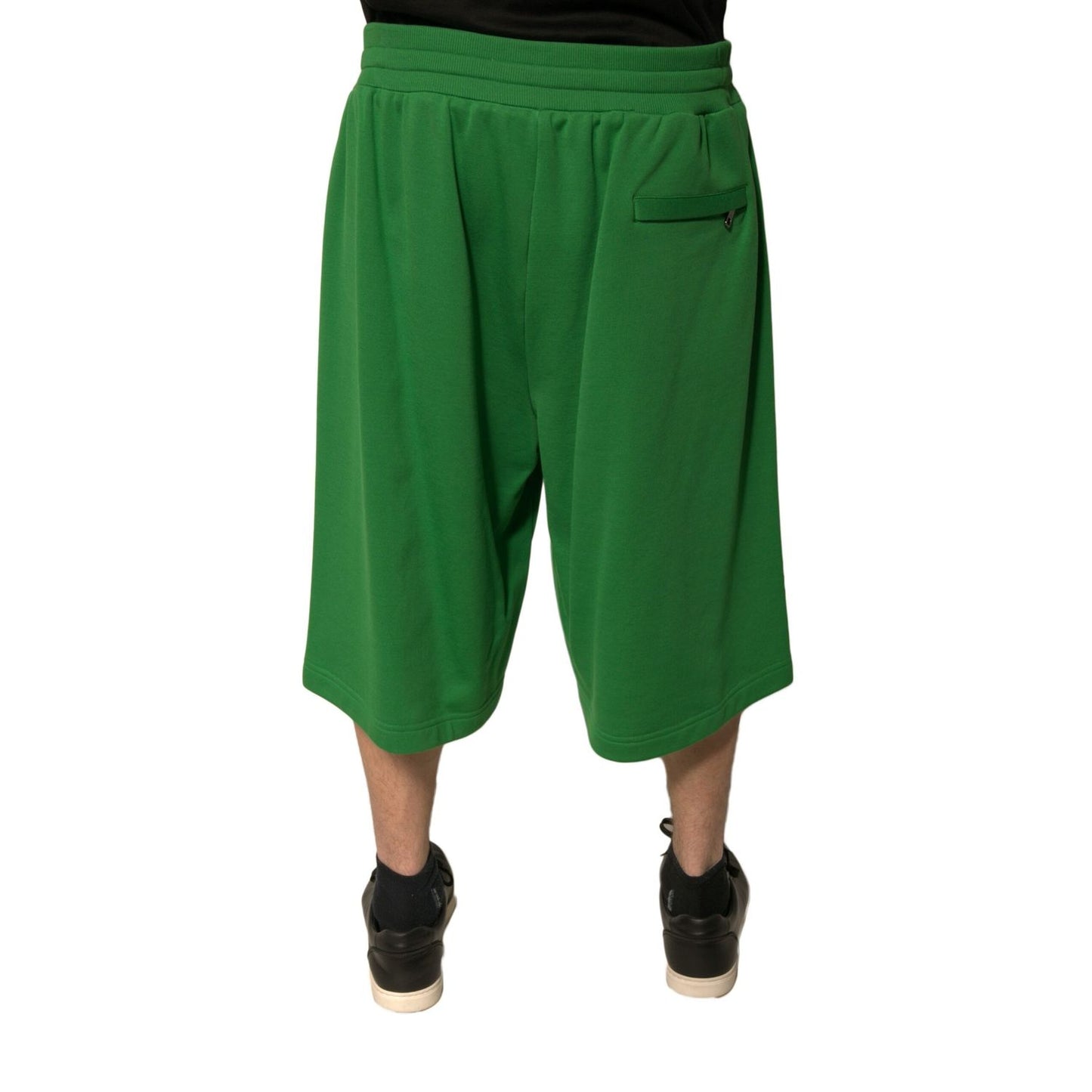 Dolce & Gabbana Green Cotton Blend Men Bermuda Shorts