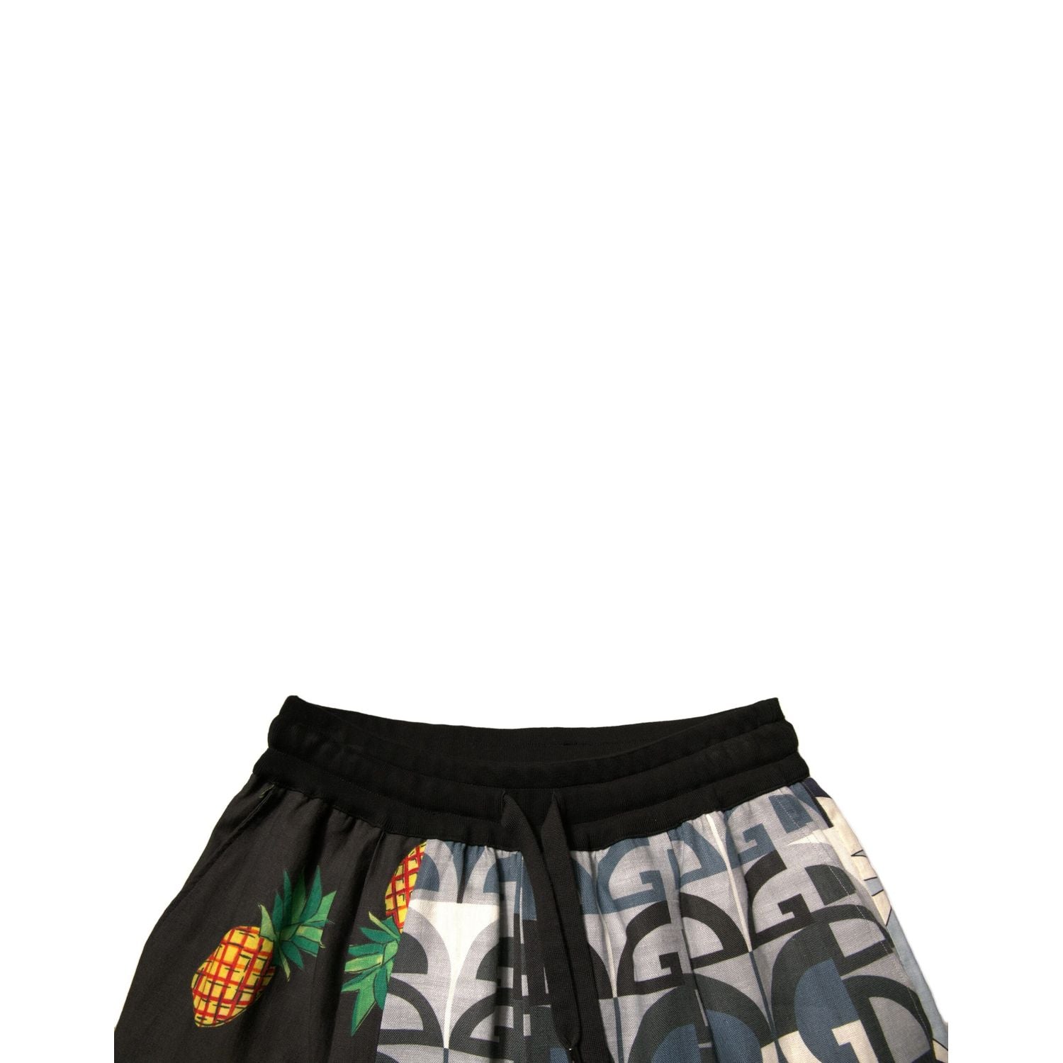 Dolce & Gabbana Multicolor Patchwork Linen Bermuda Shorts