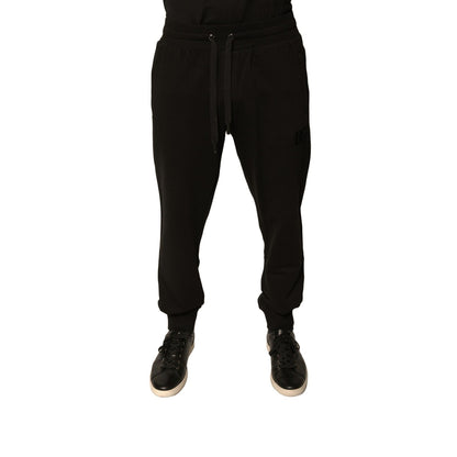 Dolce & Gabbana Black Cotton Jogger Men Sweatpants Pants