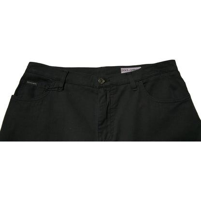 Dolce & Gabbana Black Logo Cotton Stretch Skinny Denim Jeans