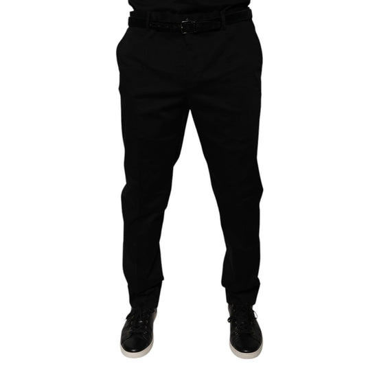Dolce & Gabbana Black Tapered Formal Dress Pants