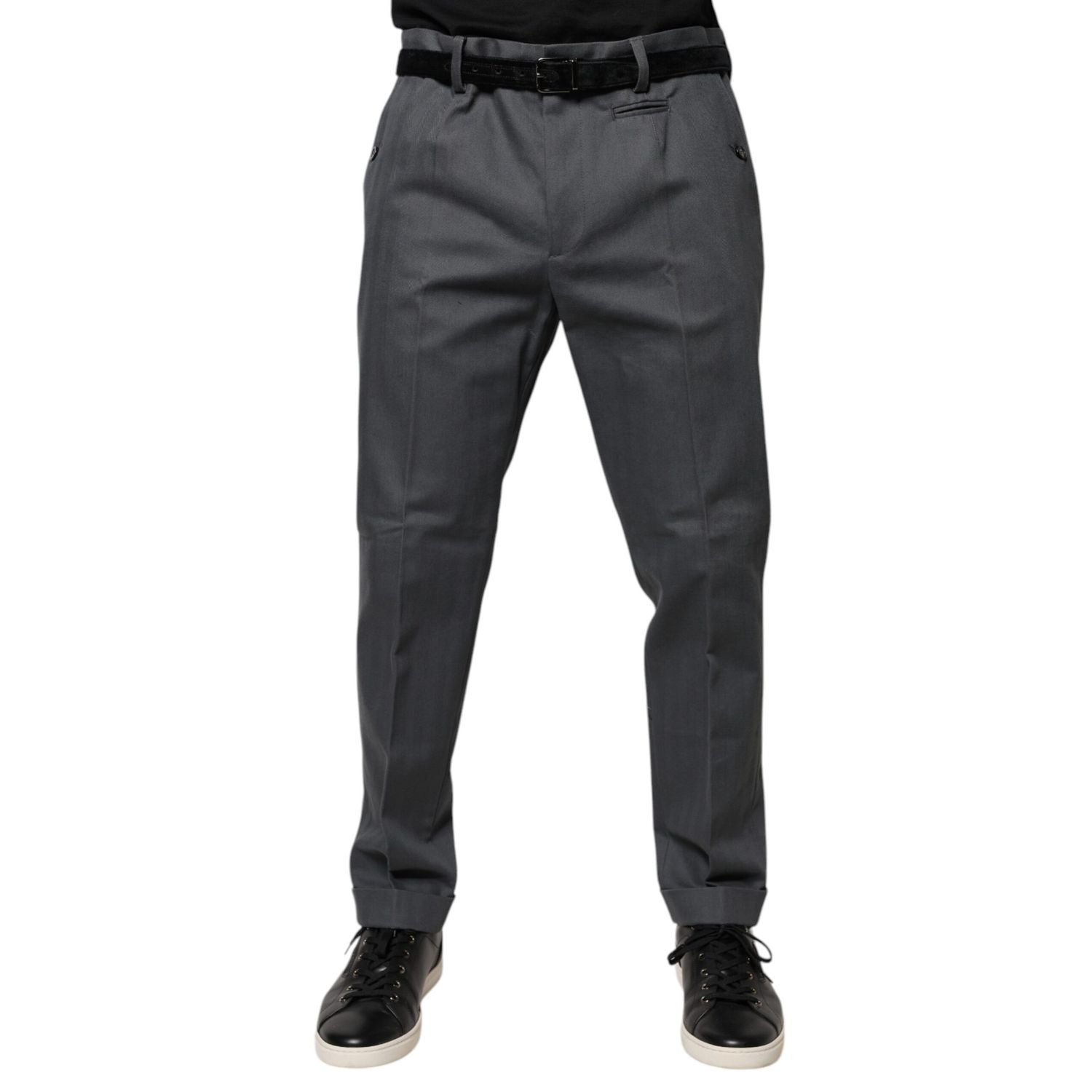 Dolce & Gabbana Gray Tapered Formal Dress Pants