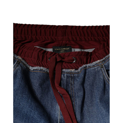 Dolce & Gabbana Blue Cotton Stretch Straight Denim Jeans