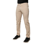 Dolce & Gabbana Beige Cotton Stretch Regular Men Denim Jeans PAN75919-46