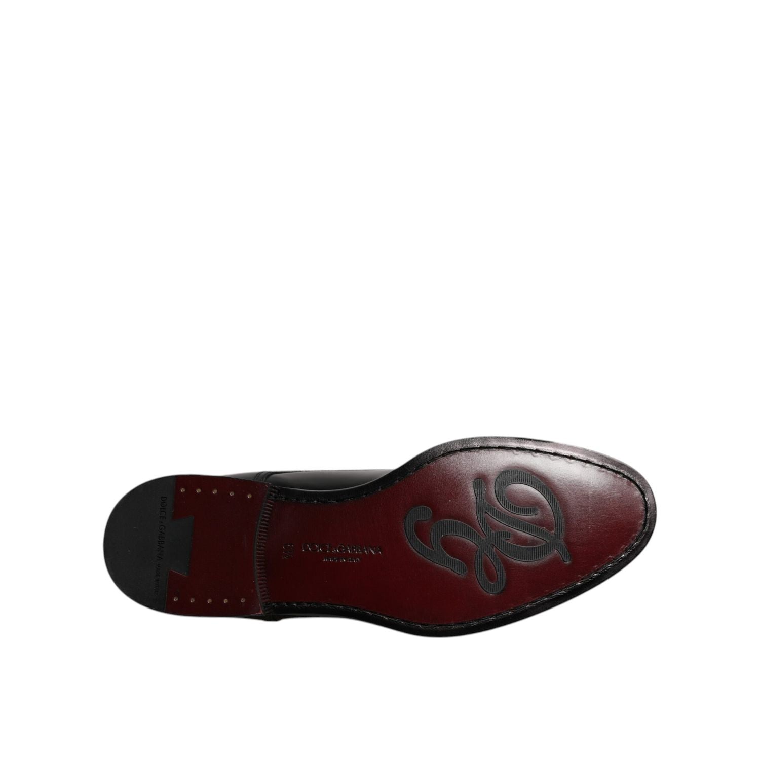 Dolce & Gabbana Black Calfskin Leather Derby Lace Up Formal Dress Shoes