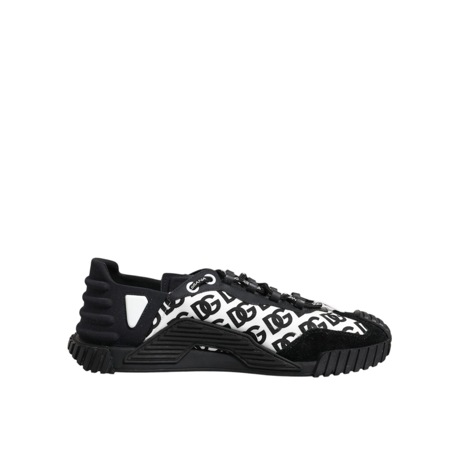 Dolce & Gabbana Black Logo Nylon Low Top NS1 Sneakers Shoes
