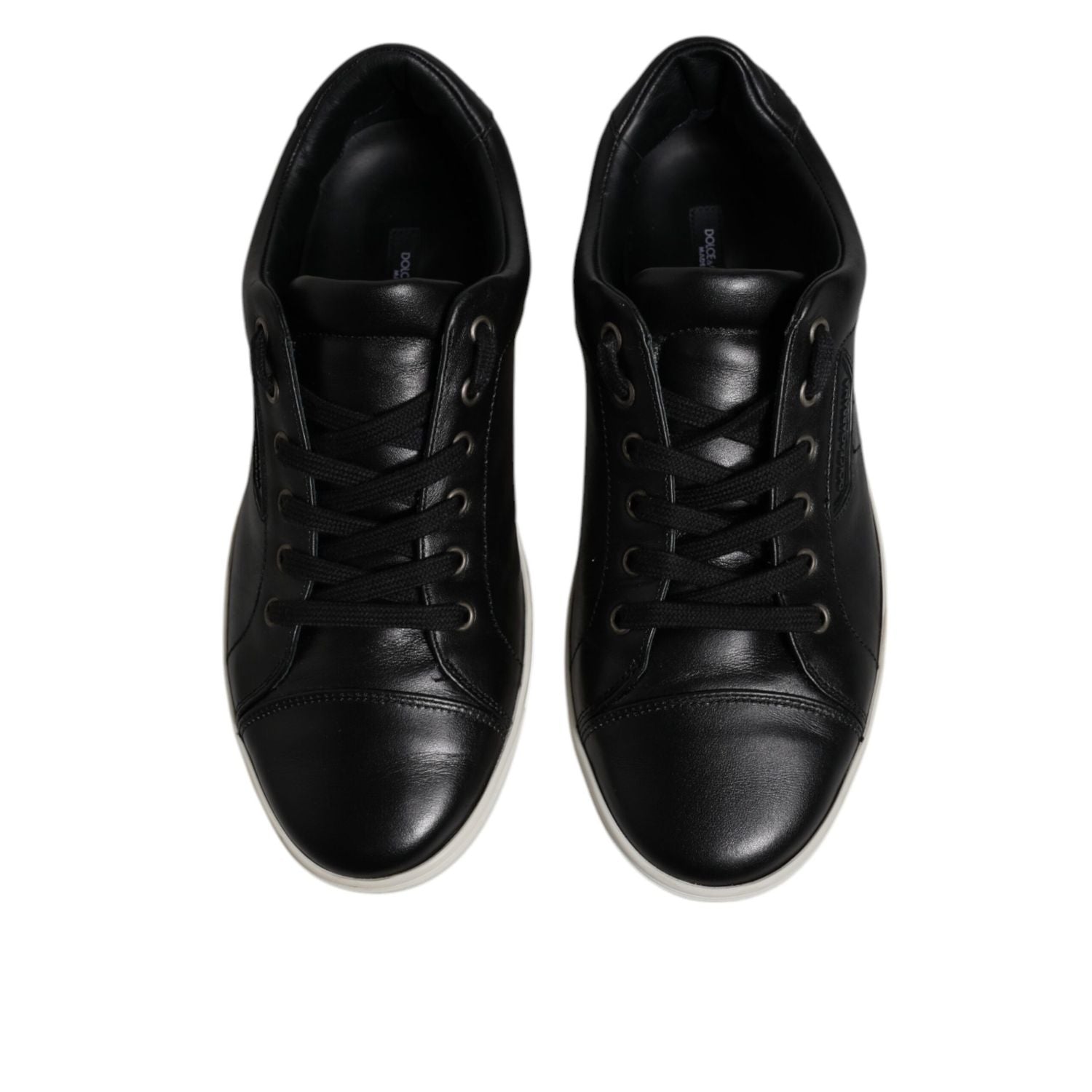 Dolce & Gabbana Black London Nappa Leather Men Sneakers Shoes