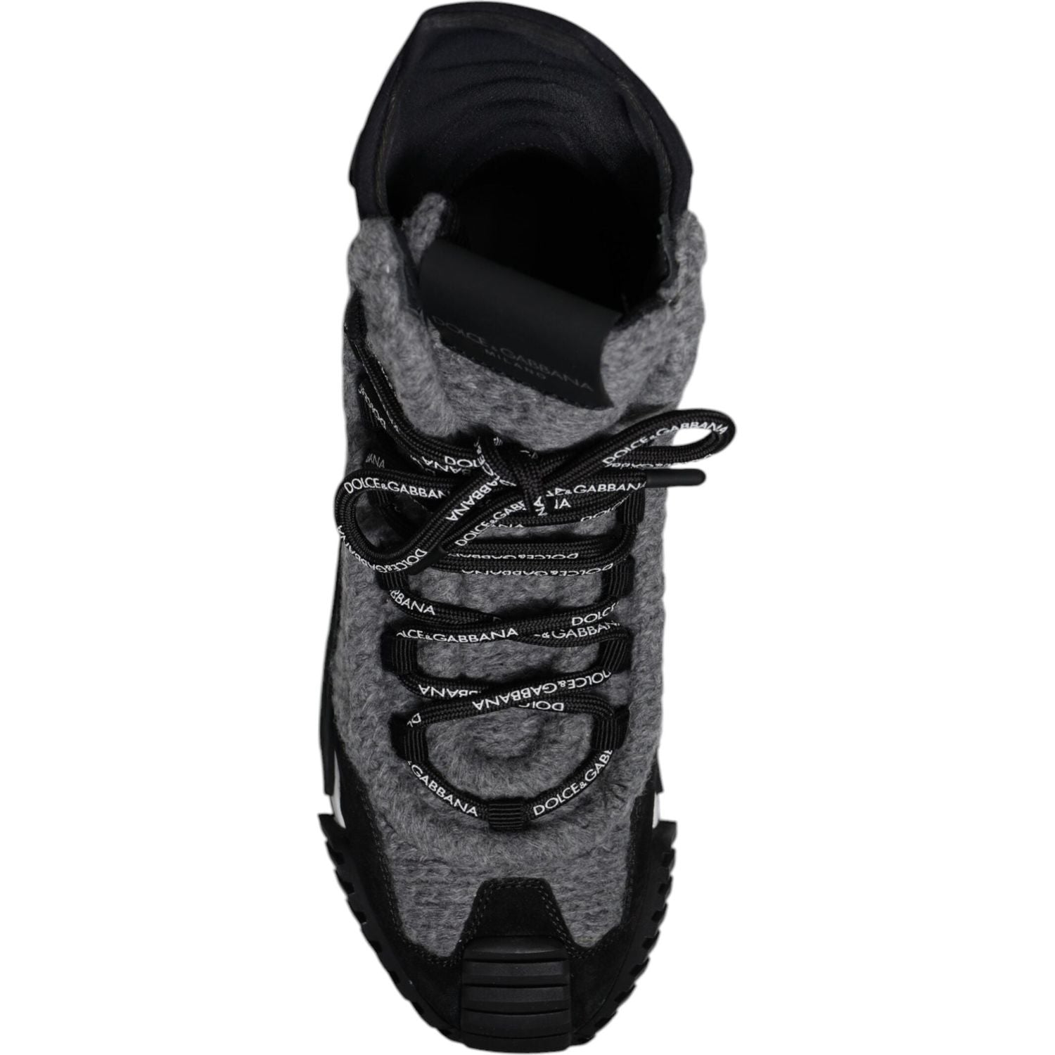 Dolce & Gabbana Gray Black NS1 High Top Boots Sneakers Shoes
