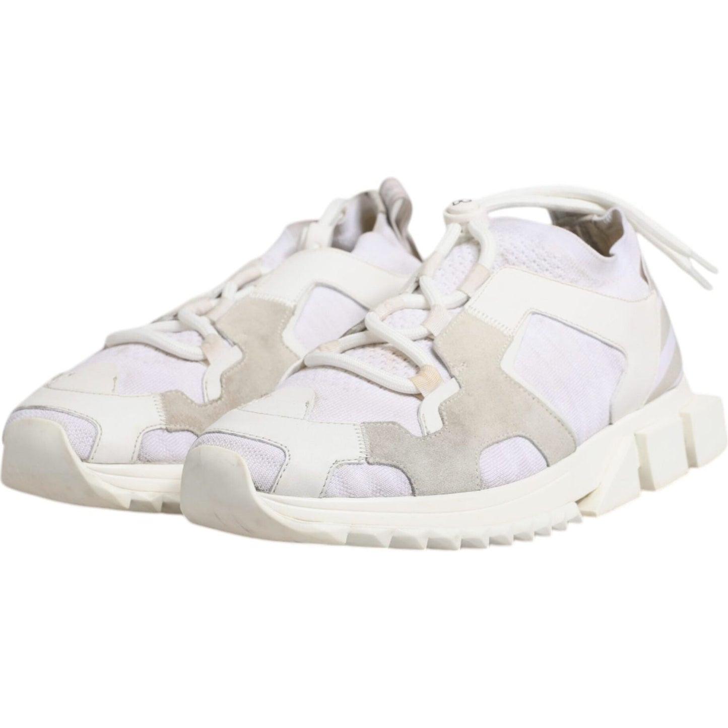 Dolce & Gabbana White Mesh Sorrento Trekking Sneakers Shoes