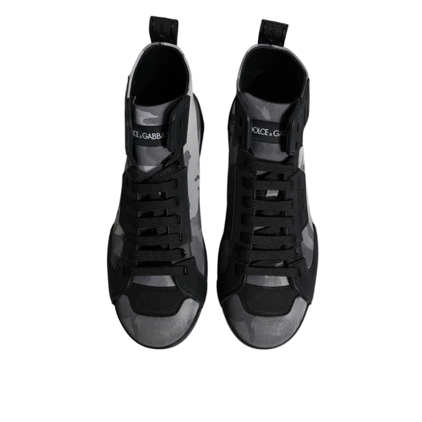 Dolce & Gabbana Multicolor Camouflage High Top Sneakers Shoes