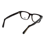 GCDS Brown Unisex Glasses Frame with acetate full-rim design, square style, and demo lenses. Size: 52-18-145.