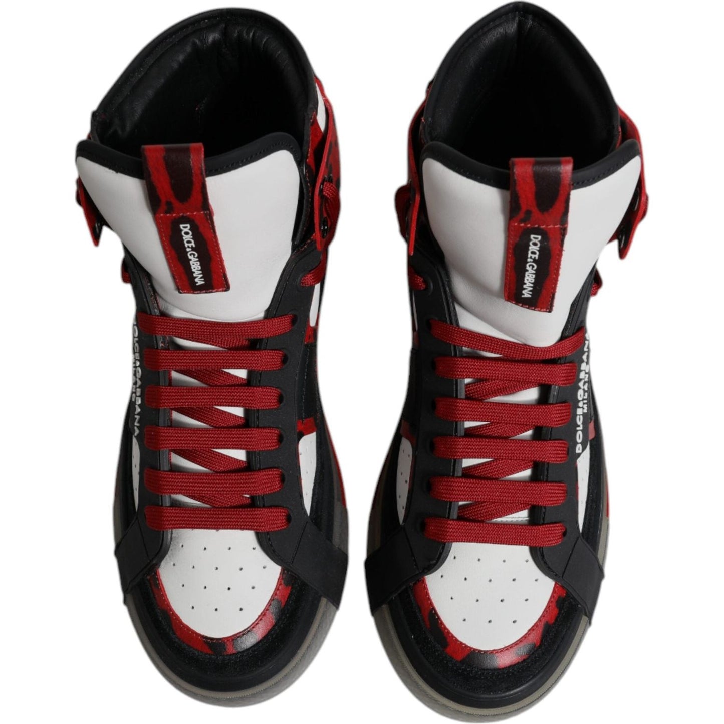 Dolce & Gabbana Multicolor Leather High Top Sneakers Shoes